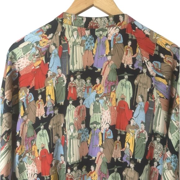 Natori Dynasty Mandarin Zip Caftan Dress XXL Art To Wear Loungewear Resort Wear - Picture 11 of 14